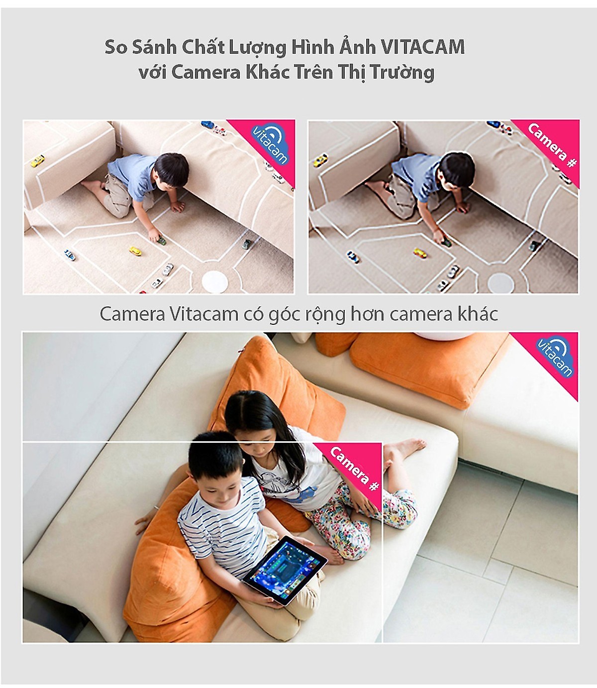 Camera IP Wifi Vitacam C720 Pro 2.0mpx Full HD1080p - Hàng Chính Hãng