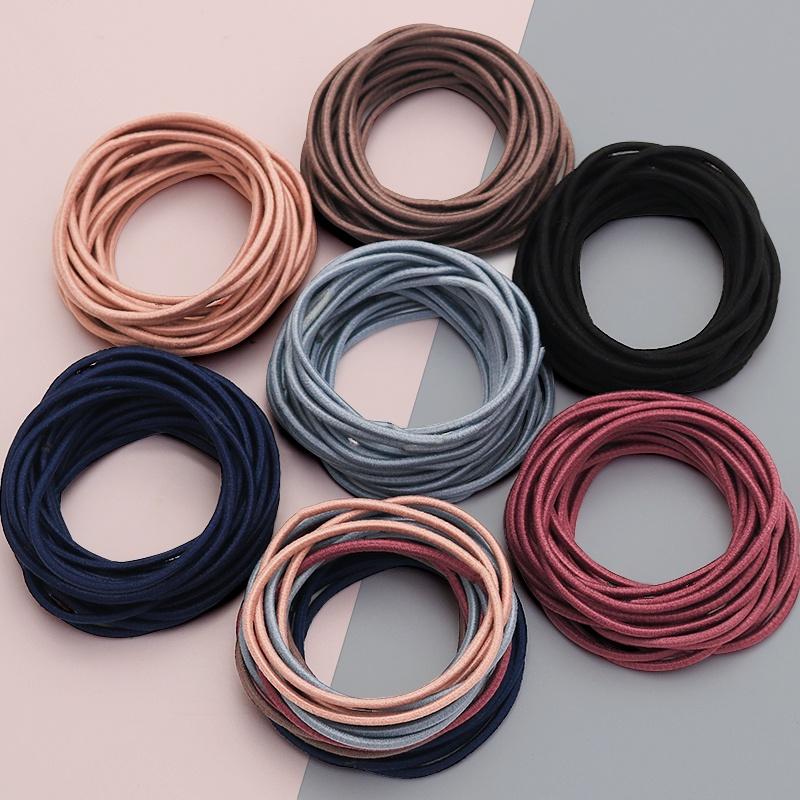 Dây Buộc Tóc SÉT 100 Dây Kèm Túi Zip Dây Cột Tóc Hàn Quốc H156