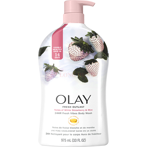 Sữa tắm Olay Fresh Outlast Body Wash (975ml) - Hàng chính hãng - White Strawberry &amp; Mint