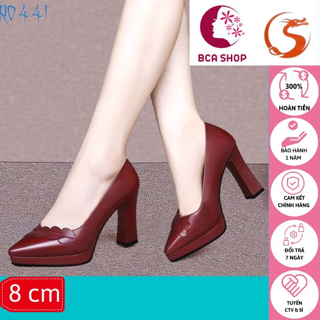 Giày cao gót 8cm thời trang nữ cao cấp ROSATA mẫu RO441 cho cô nàng công sở thêm tự tin và duyên dáng, êm chân cực