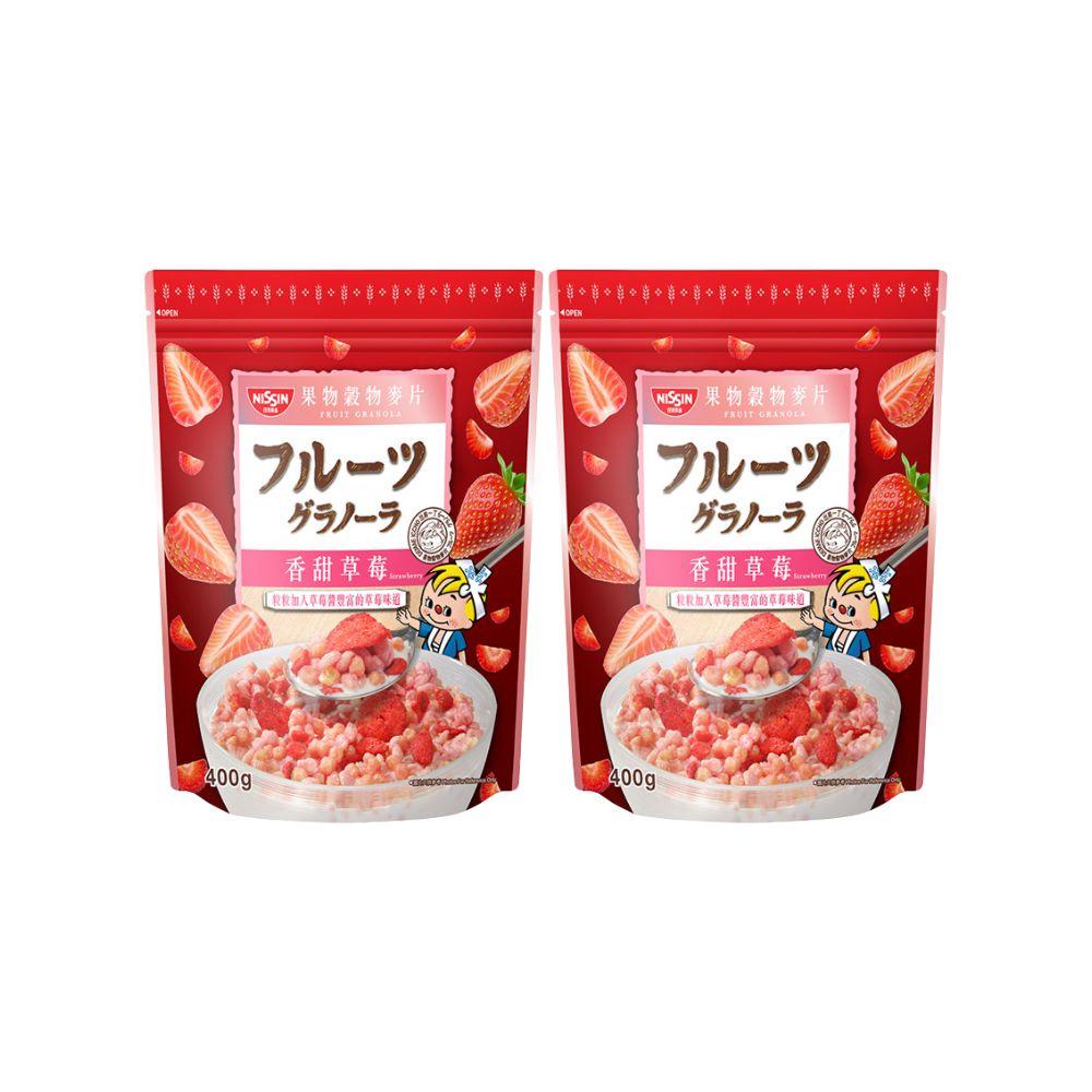 Ngũ cốc dinh dưỡng Nissin Granola Strawberry vị dâu 400g