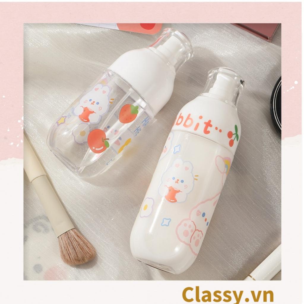 Chai chiết mỹ phẩm dạng xịt, dạng vòi Classy bấm bằng nhựa dung tích 100ml, 50ml PK1398