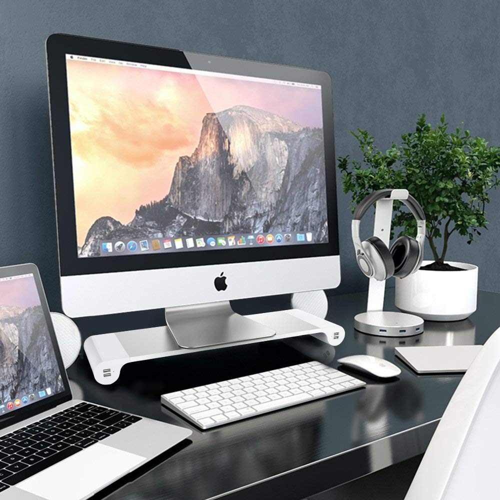 Kệ để Imac/Macbook có ổ cắm USB - Space Bar Stand