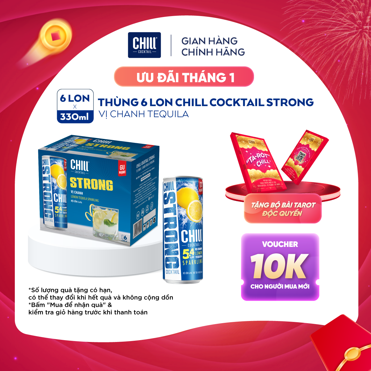 Thùng 6 lon Chill Cocktail Strong vị Chanh Tequila