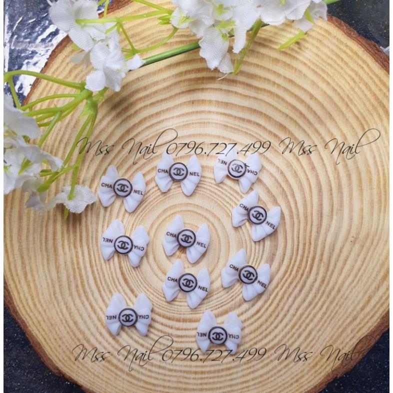 Charm nơ nơ trang trí móng, phụ kiện trang trí nail