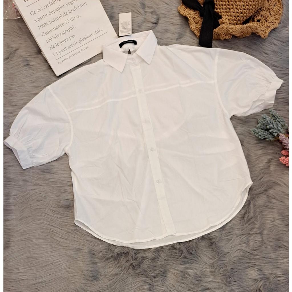 Áo Sơ Mi Trơn Form Rộng Áo Sơ Mi Nữ Tay liền form To Oversize Freesize