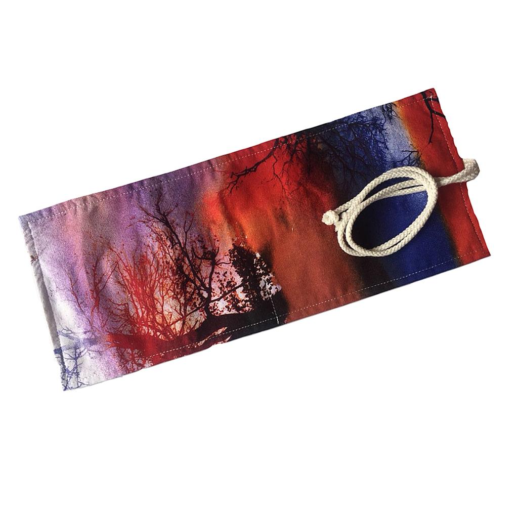 Roll Up Pencil Case Canvas Bag Holder Makeup Cosmetic Pouch Storage 36 Slot