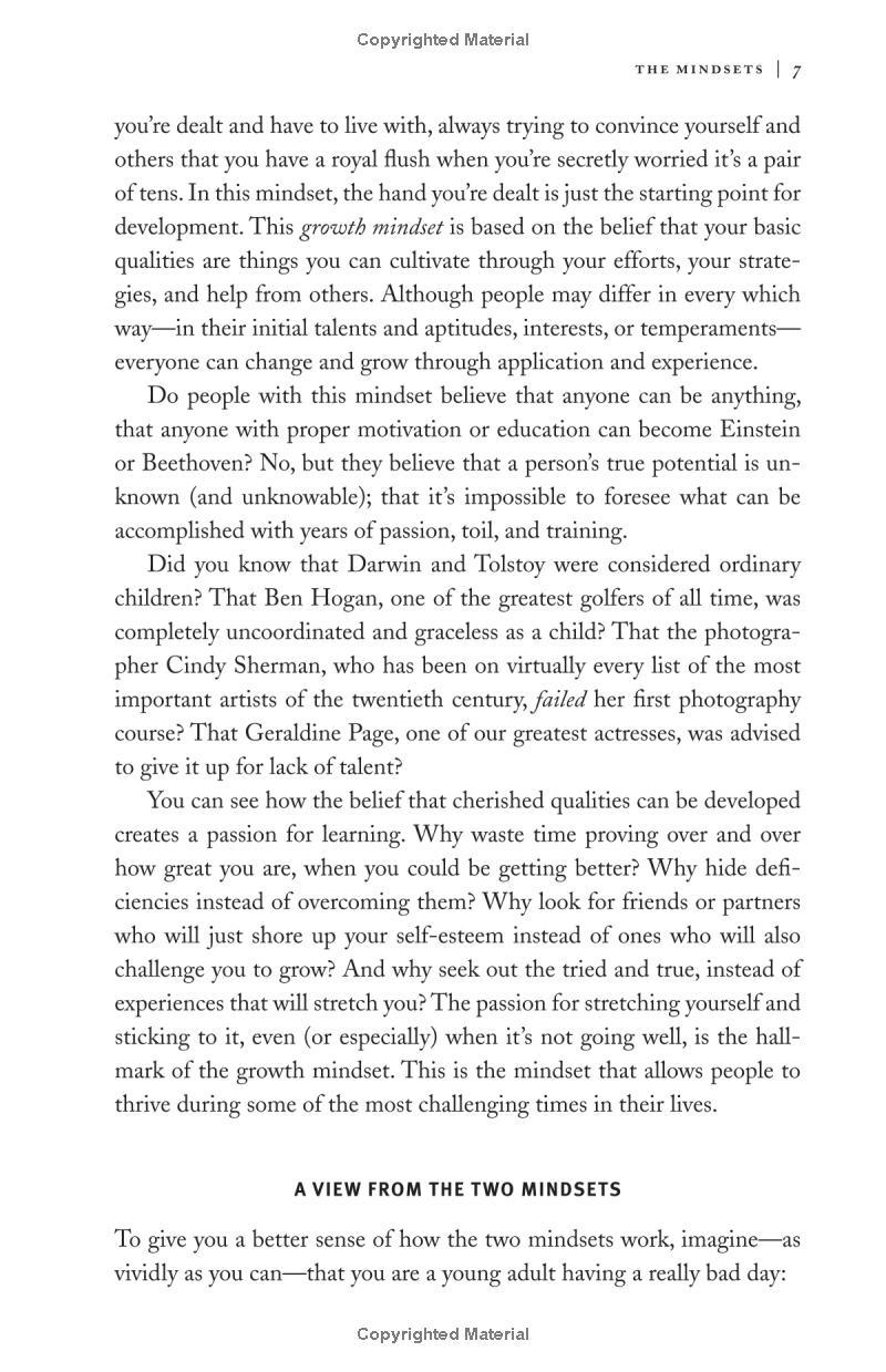 Mindset : The New Psychology of Success