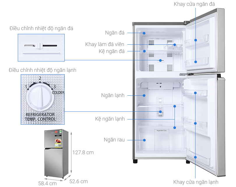 Tủ lạnh Panasonic Inverter 170 lít NR-BA190PPVN - Hàng chính hãng (Chỉ giao tại Thái Bình)