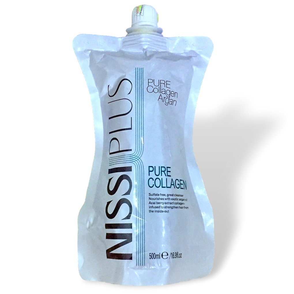 Dầu hấp ủ tóc Nissiplus Pure Collagen siêu mượt phục hồi tóc (dạng túi) Ý 500ml