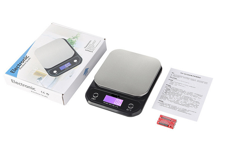 Cân nhà bếp 10kg/0,1g chống nước nhẹ