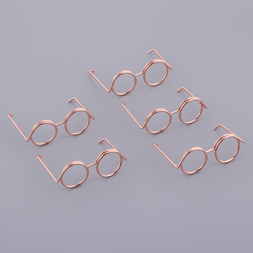 5pcs Eyeglass Shape Paper Clips Suit For Book Marker /Documents Binder Clips /Office Organizer