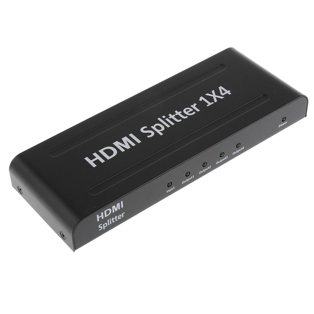 1x4 HDMI Divider Full HD 4Kx2K and 3D Resolution Fits UK power