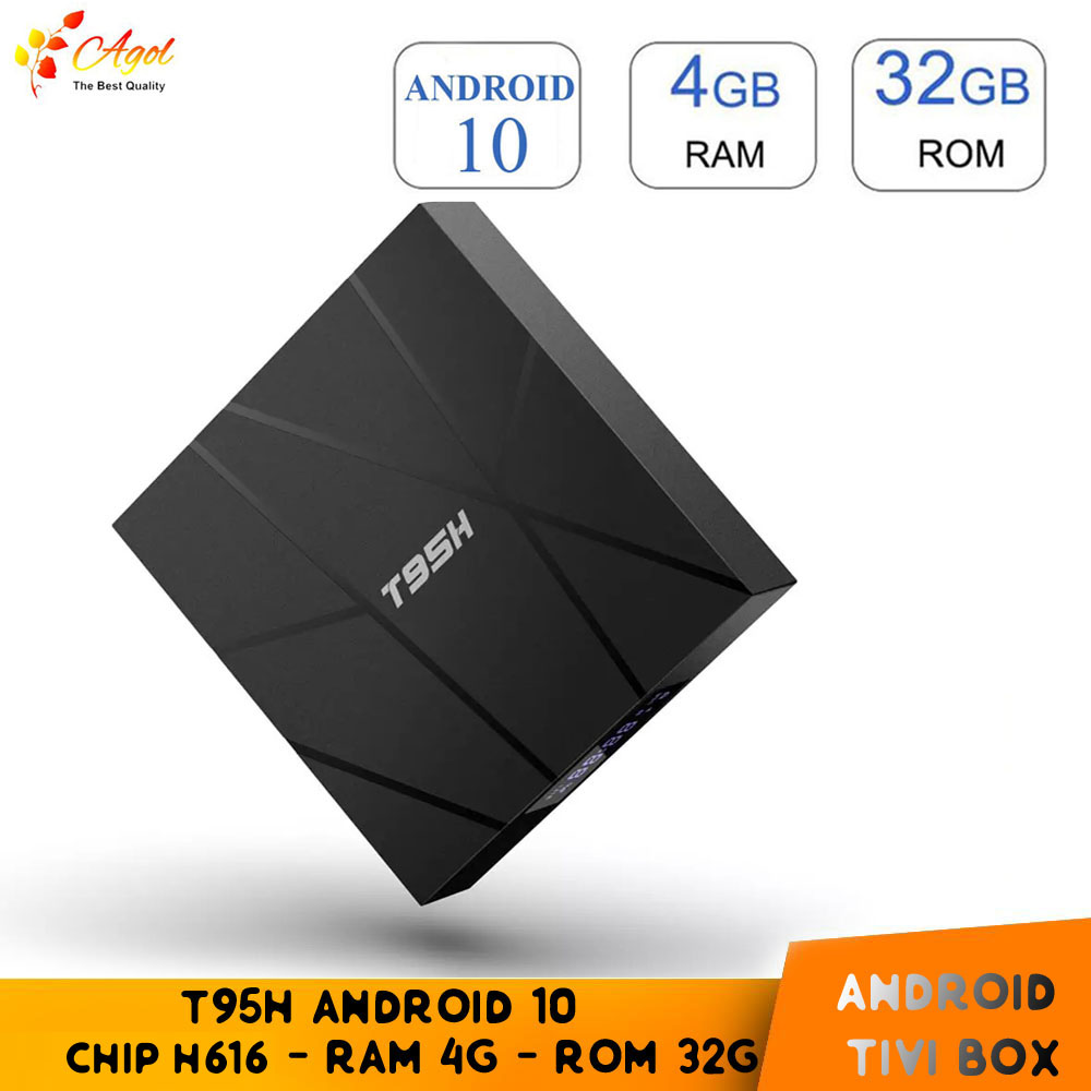 Android T95H 4GB RAM 32GB ROM ANDROID 10 CÀI SẴN ỨNG DỤNG XEM PHIM HD VÀ TRUYỀN HÌNH CÁP miễn phí vĩnh viễn - Hàng Nhập Khẩu