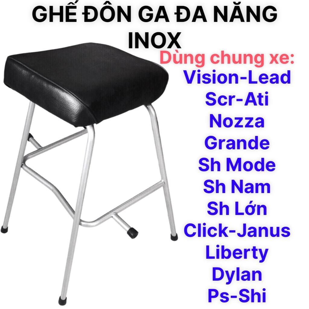 Ghế ngồi xe máy cho bé - Yên Nệm, Không Tựa, An Toàn Cho Bé đi xe , GHẾ ĐÔN GA INOX YÊN NỆM ĐEN