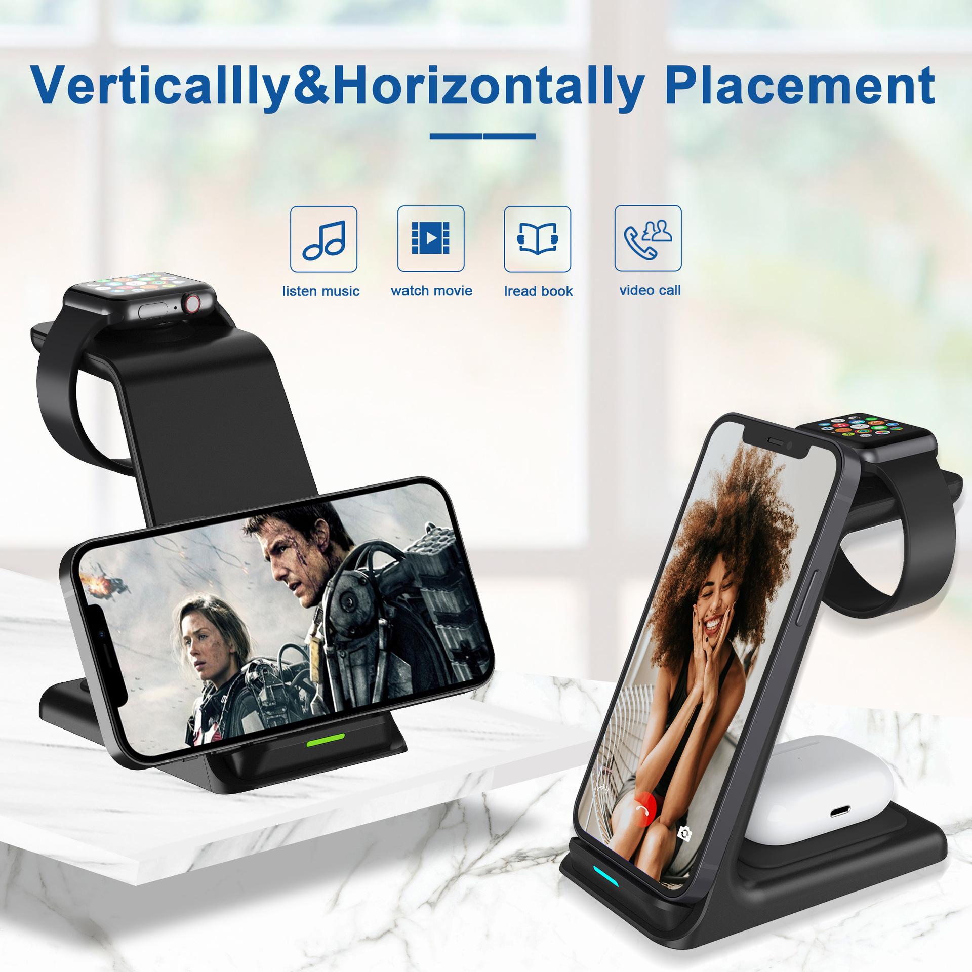 Bộ sạc pin, 3 trong trạm sạc 1, cho iPhone