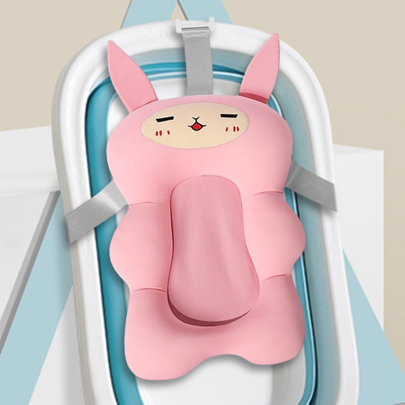 Soft Baby Bath Seat Support Mat Portable for Newborn Infant 0-6 Months
