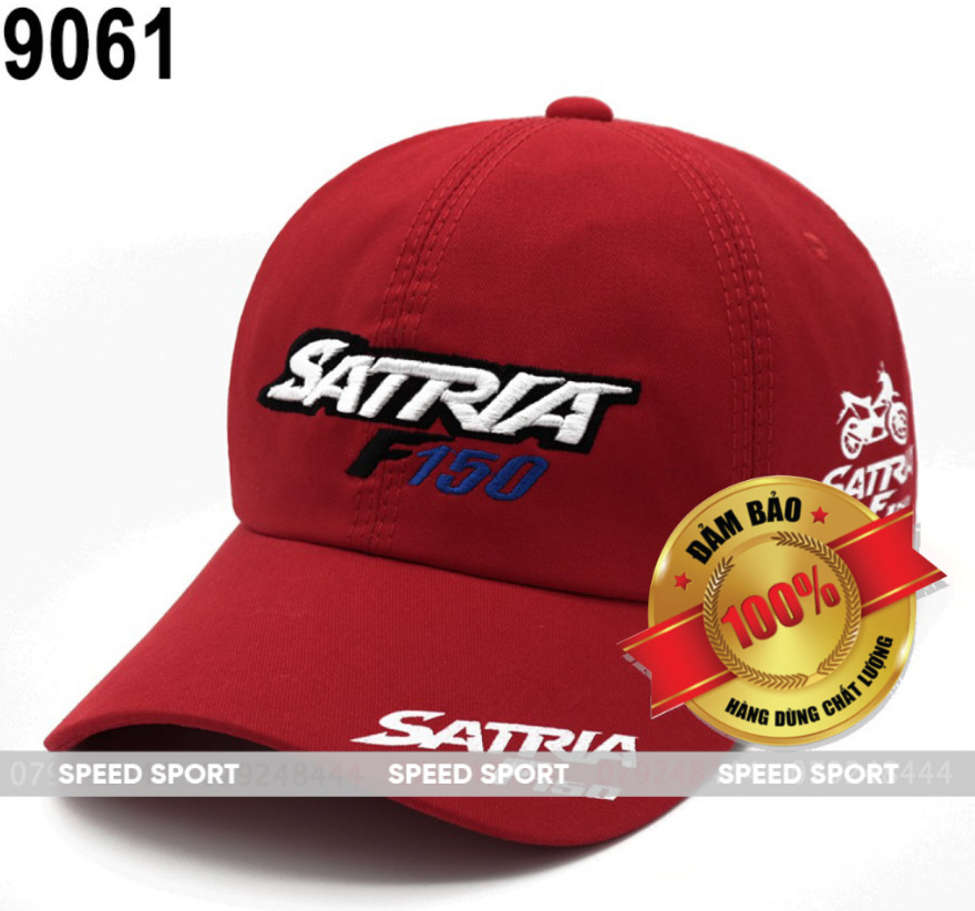 NÓN KẾT XE, NÓN KIỆU XE, NÓN THÊU LOGO XE SATRIA F150 - CÁ TÍNH - VẢI KAKI BỀN , ĐẸP - THÍCH HỢP CHO CẢ NAM VÀ NỮ- SATRA03 thích hợp việc đi phượt, đi bão cùng bạn bè, người yêu hay kể cả theo nhóm!