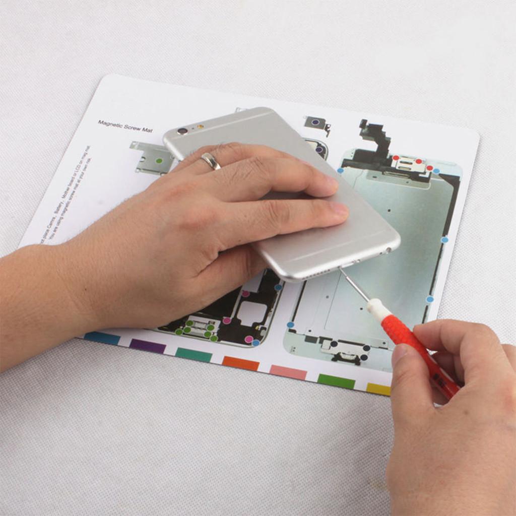 Magnetic Repair Tool Set, Non-Slip Screws Pad Keeper Chart Map + Repair Screw Drivers for iPhone 6s Plus
