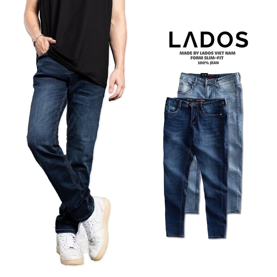 Quần jean nam co giãn cao cấp trơn Lados-4068 Form slimfit chuẩn, thoải mái, không xù lông, ra màu