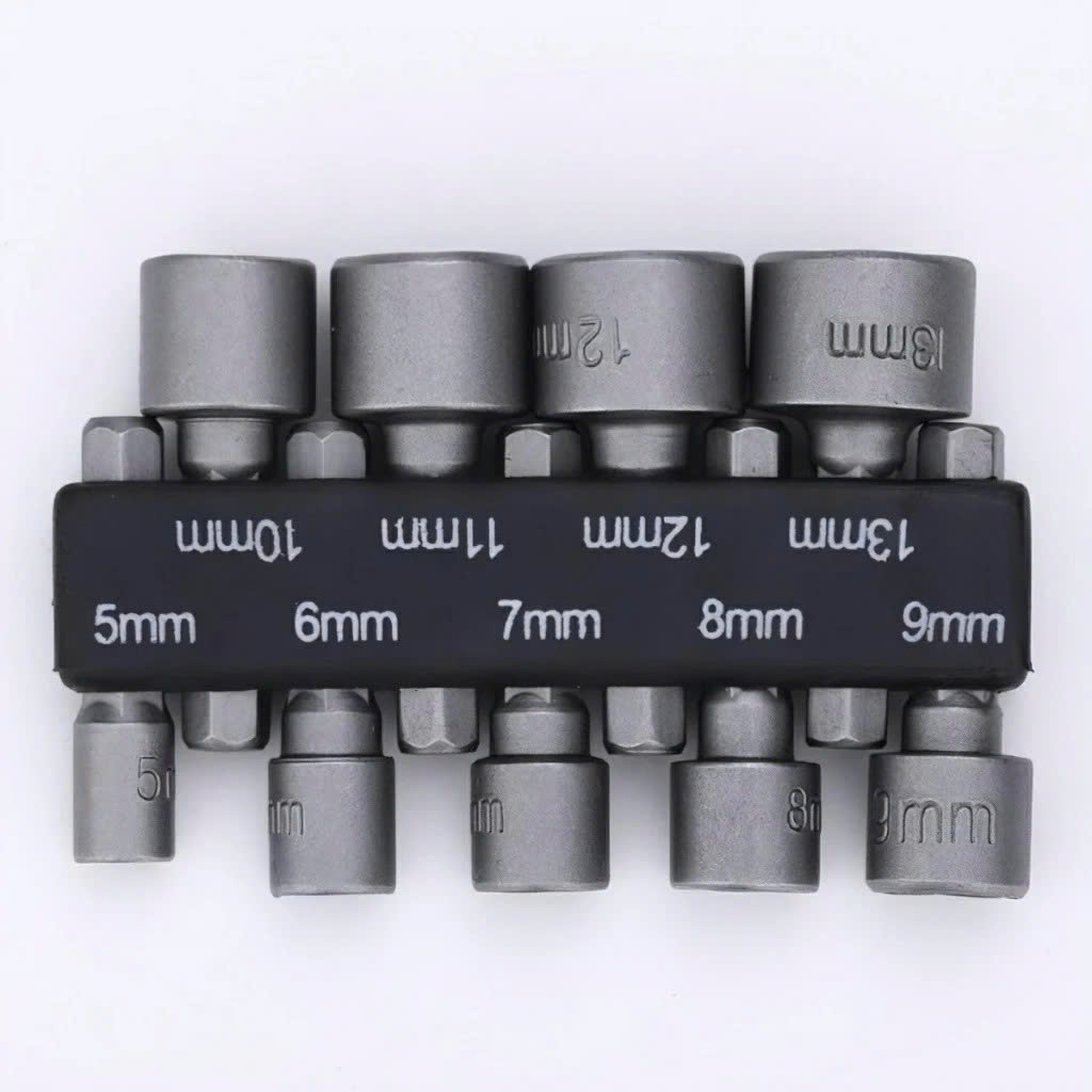Bộ dụng cụ 9 đầu Lục giác Bộ 9 đầu vặn khẩu cho khoan chuyên dụng chân lục giác