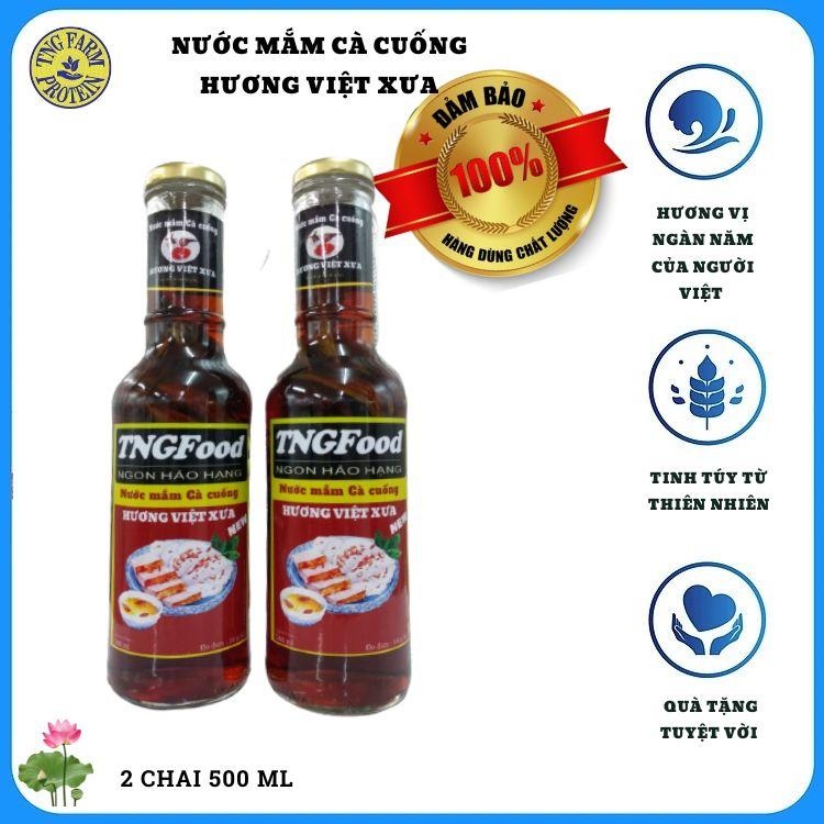 QUÀ TẶNG NƯỚC MẮM CÀ CUỐNG HƯƠNG VIỆT XƯA LOẠI THƯỢNG HẠNG THƠM NGON. CHAI 500 mL Mã SP : QTNM-500