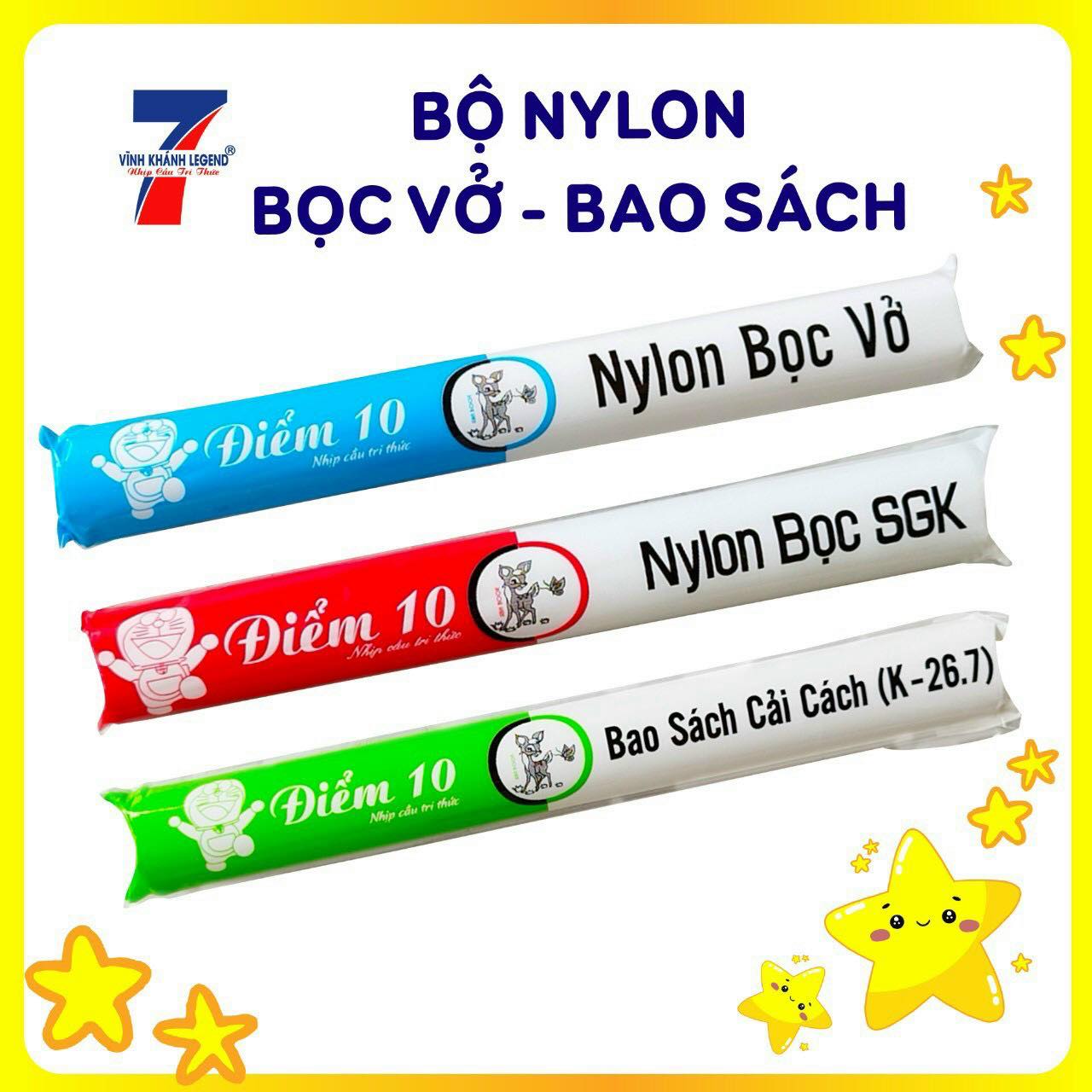 Set 10 bìa bao vở - sách giáo khoa Điểm 10 Loại dày