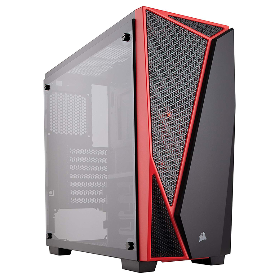 Thùng Máy Corsair Carbide Spec-04 Mid-Tower Termpered Glass, Black & Red_CC-9011117-WW - Hàng Chính Hãng