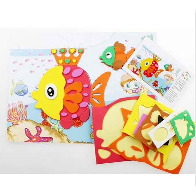 Đồ chơi Tranh dán xốp Eva cho trẻ - Đồ chơi thủ công cho bé