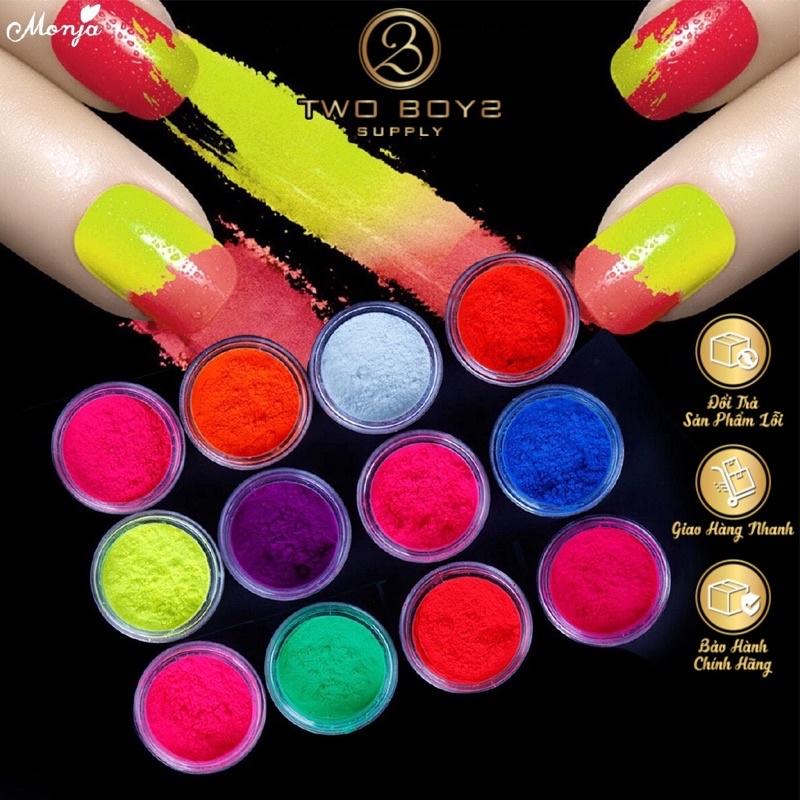 Sét bột rác neon 12 màu,bột phủi nail,bột rắc trang trí móng