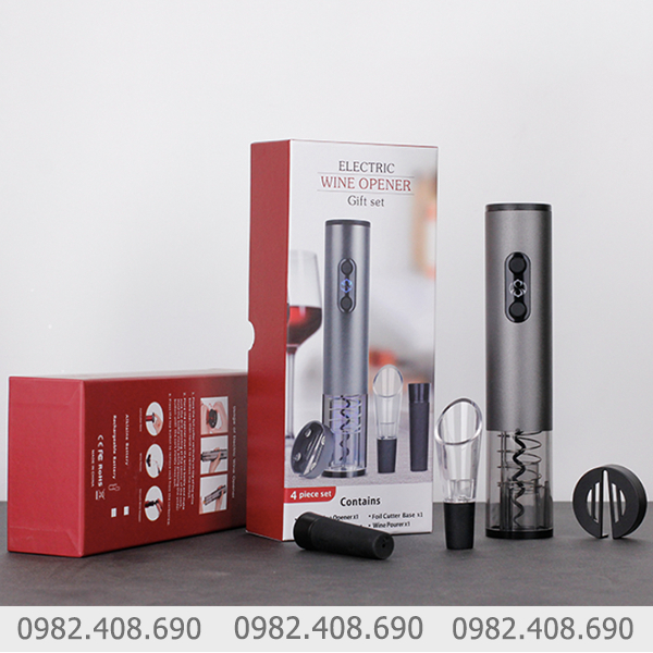 Bộ mở rượu vang bằng điện 4 món