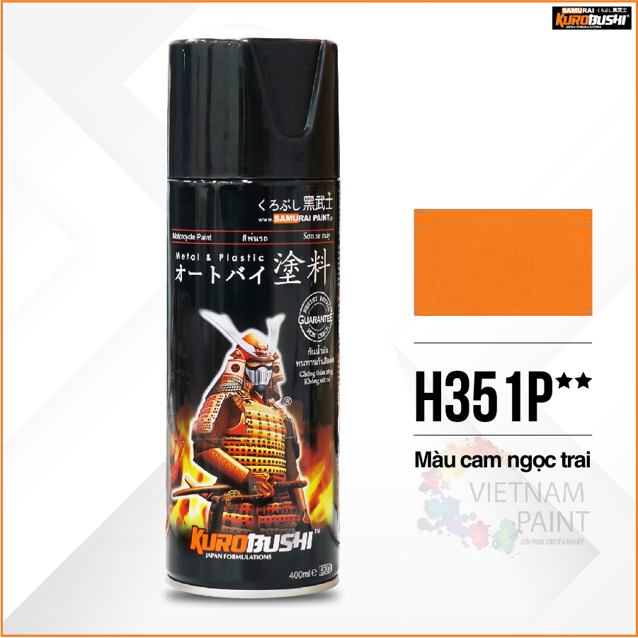 Sơn xịt Samurai Kurobushi - MÀU CAM H351P (400ml)