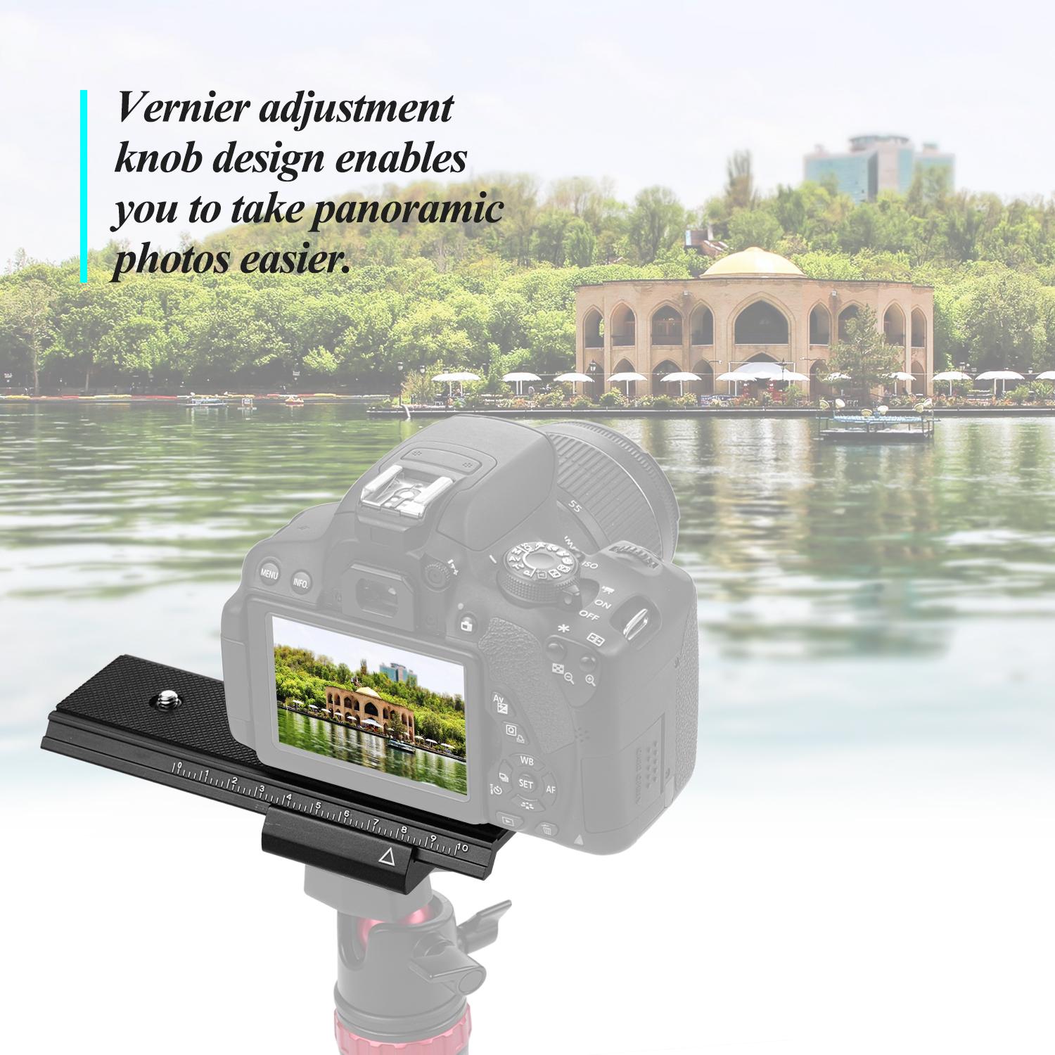 Tấm QR Hợp kim nhôm với Núm điều chỉnh Vít 1/4 inch Kép cho Máy quay Máy ảnh DSLR