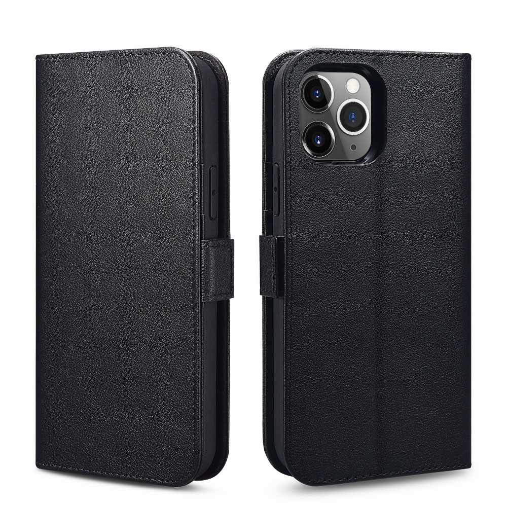 Ốp lưng / bao da 2 trong 1 iPhone 12 Pro Max iCarer Nappa leather Wallet - Hàng chính hãng