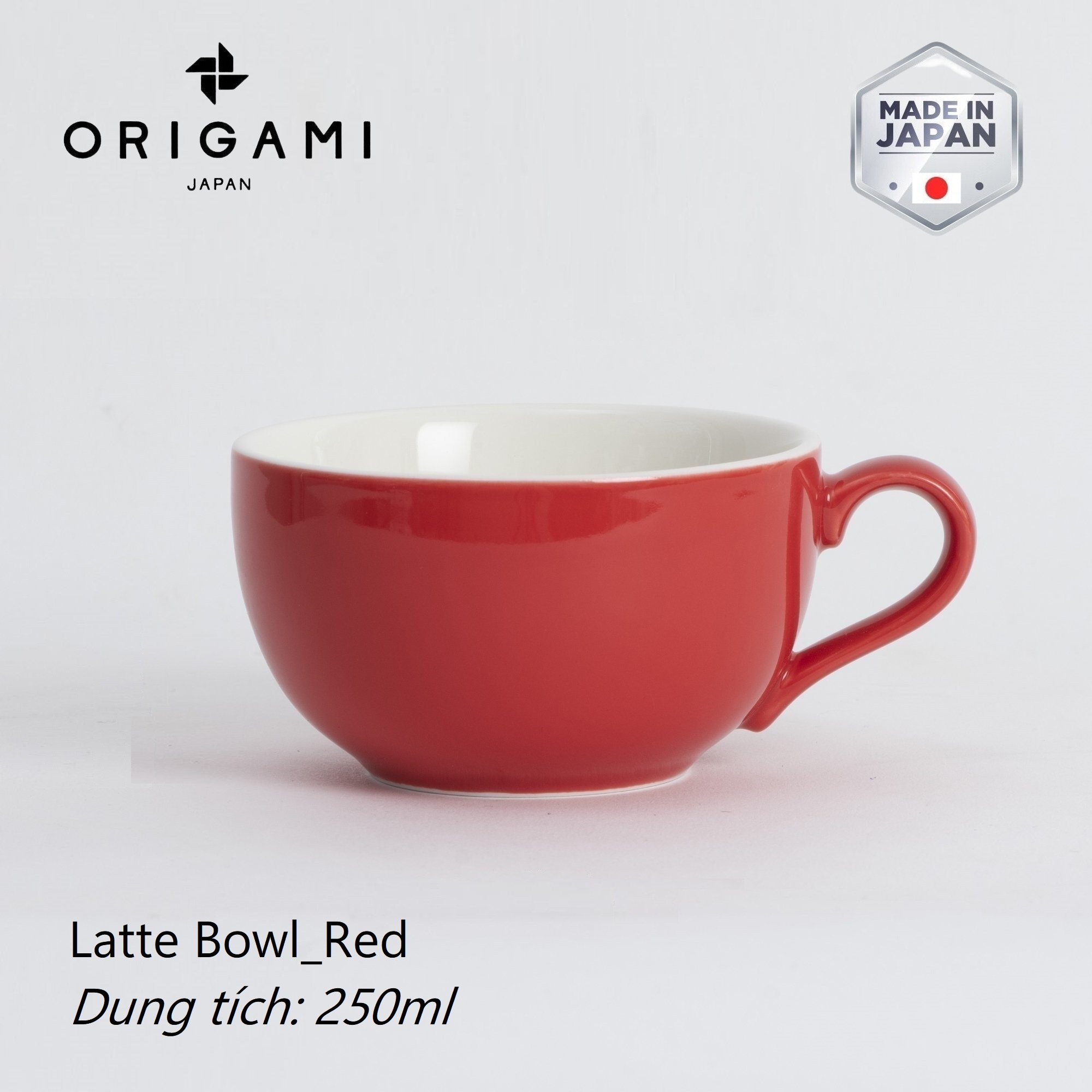 Ly sứ Origami Latte Bowl 250ml uống trà cà phê