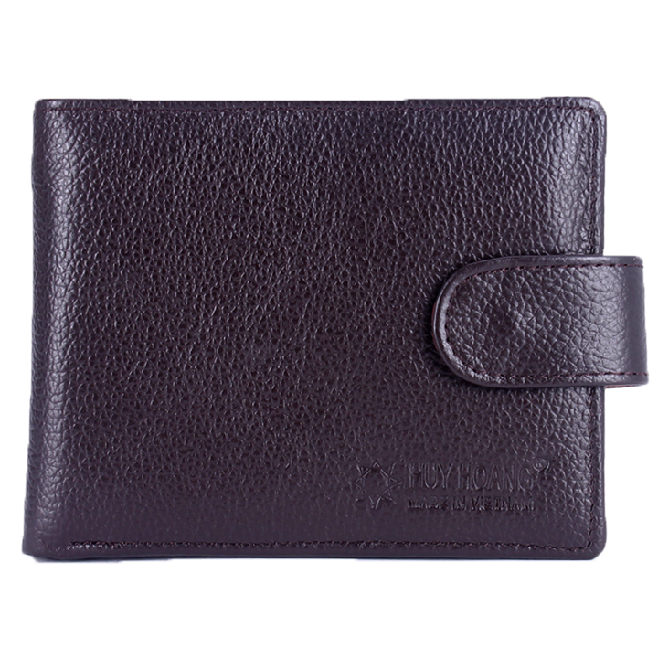 Bóp nam da bò bấm nút màu da, đen, nâu HT2141-42-43