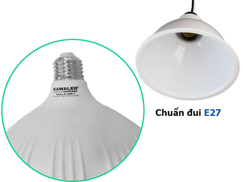 Đèn LED BULB Trụ Thân Nhựa T120-40W - Hàng Chính Hãng