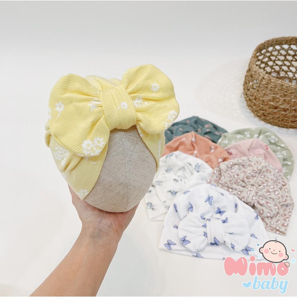 Mũ nón turban bé gái (5-10kg) - bộ sưu tập mùa hè vải thoáng khí Mimo Baby MTB15