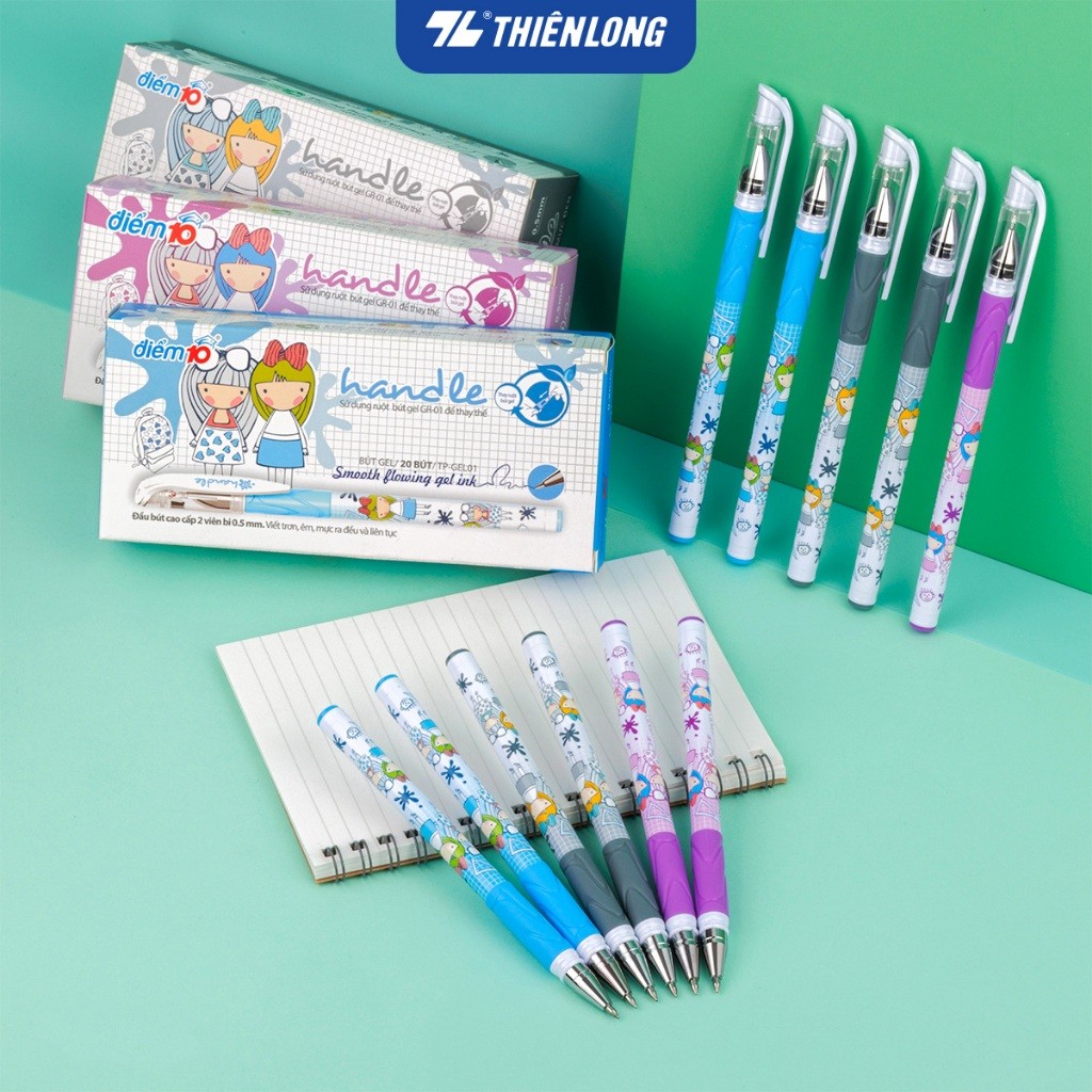 Bộ 10 Bút Gel Điểm 10 TP-GEL01 – đen