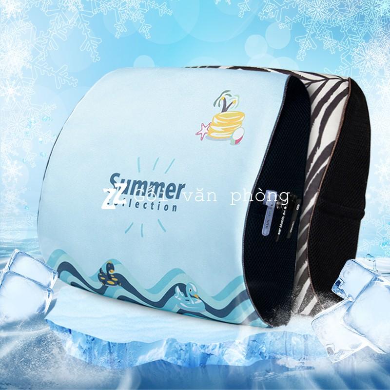 GỐI ĐỆM TỰA LƯNG MEMORY FOAM VỎ VẢI MÁT SUMMER ZURI PILLOW GTL-10 NÂNG ĐỠ CỘT SỐNG, CHỐNG ĐAU MỎI LƯNG