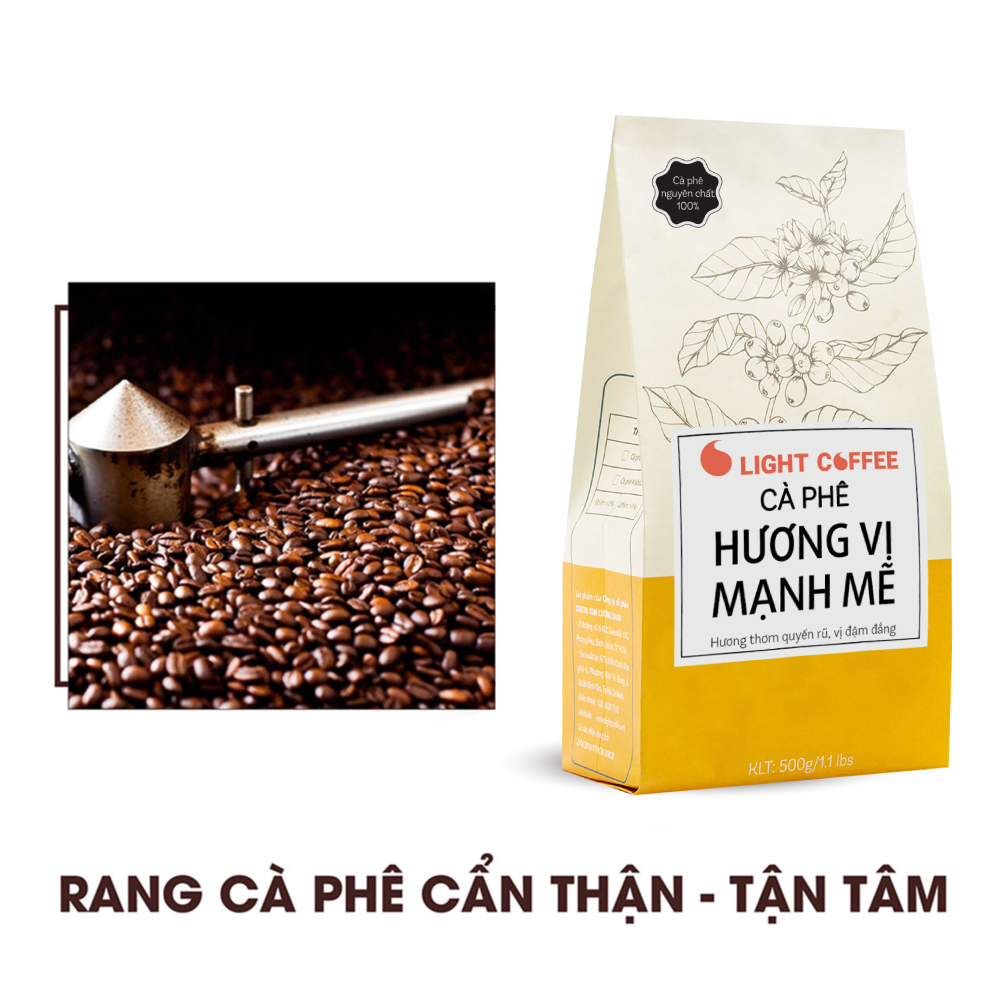 Cà Phê Nguyên Chất 100% Light Coffee Hương Vị Mạnh Mẽ (500g)