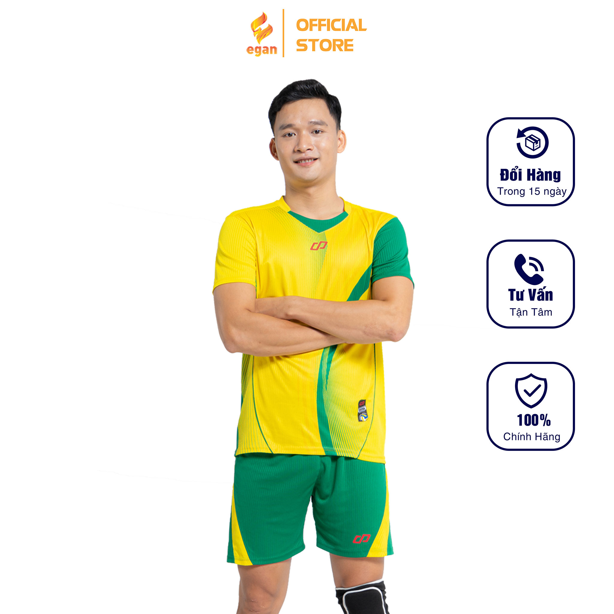 Bộ Quần Áo Thể Thao Bóng Chuyền Màu Vàng Nam ZENTIGA - CP SPORT BC05