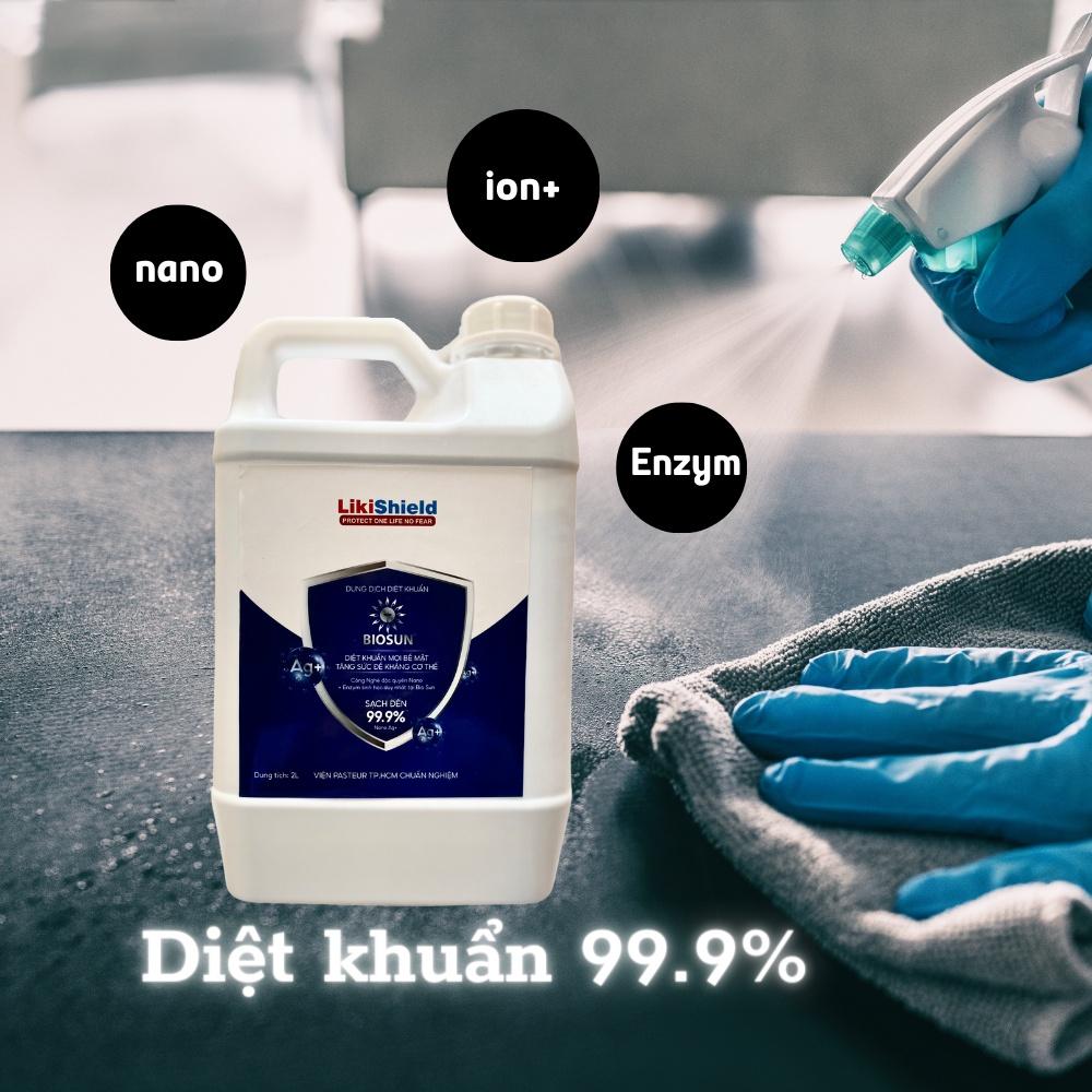 Dung dịch sát khuẩn Nano Bạc LikiShield Biosun 2 lít