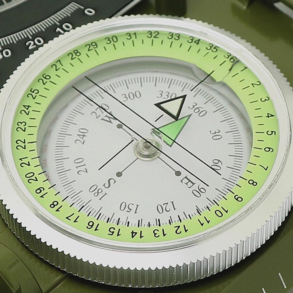 K4074 Multifunctional Compass Survival Orienteering Compass Sightings Navigation Compass Waterproof Gradiometer Inclinometer for Camping Hiking Adventure Tacticals Training