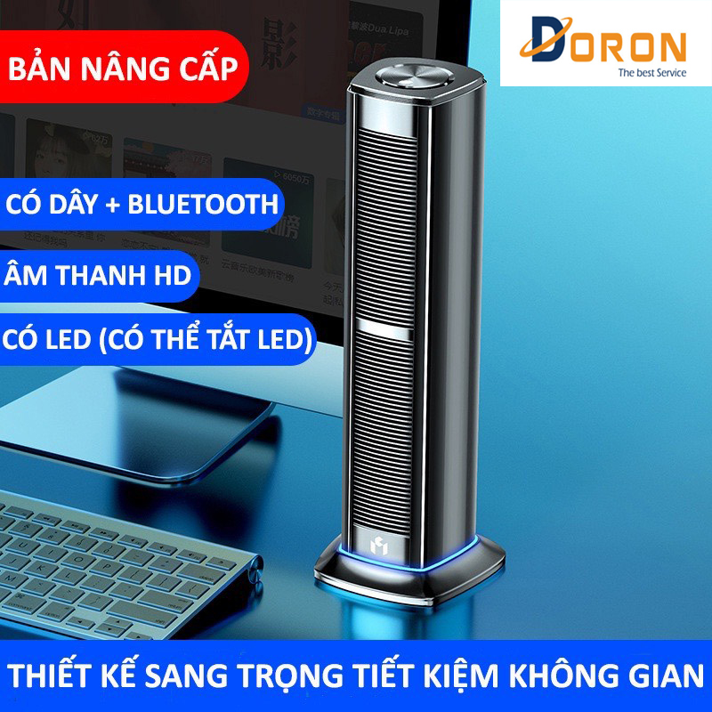 Loa Bluetooth Đứng Tiết Kiệm Không Gian, Kết Nối Có Dây, Âm Thanh Siêu Trầm - Hàng Chính Hãng