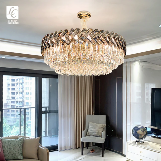 Đèn chùm pha lê thả trần kích thước lớn cao câp 3 chế độ ánh sáng sang trọng ,đèn chiếu sáng ,đèn trang trí cho phòng khách ,phòng bếp ,khách sạn