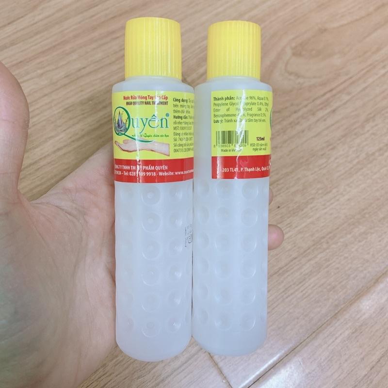 Nước rửa móng tay aceton Quyên chai nhỏ 40ml 125ml