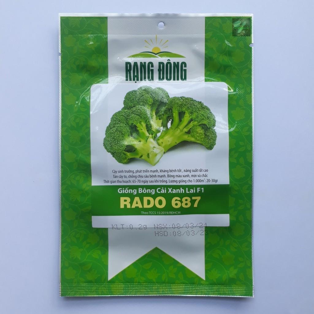 Hạt giống Súp Lơ Xanh lai f1 Rado, đóng gói 1gr