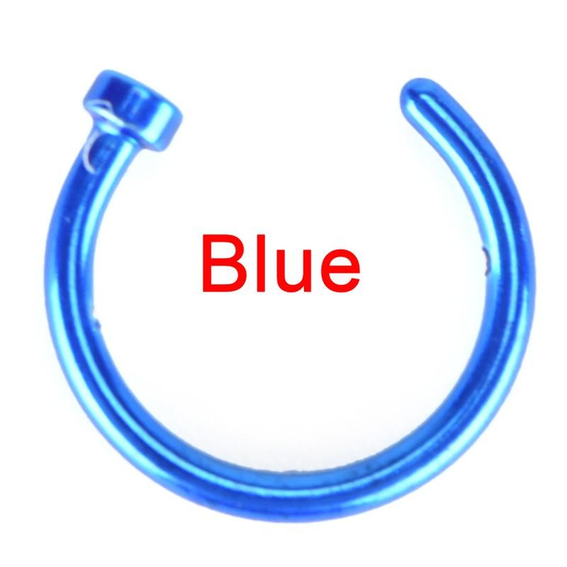 Khuyên mũi thiết kế mỏng hở bằng inox phong cách