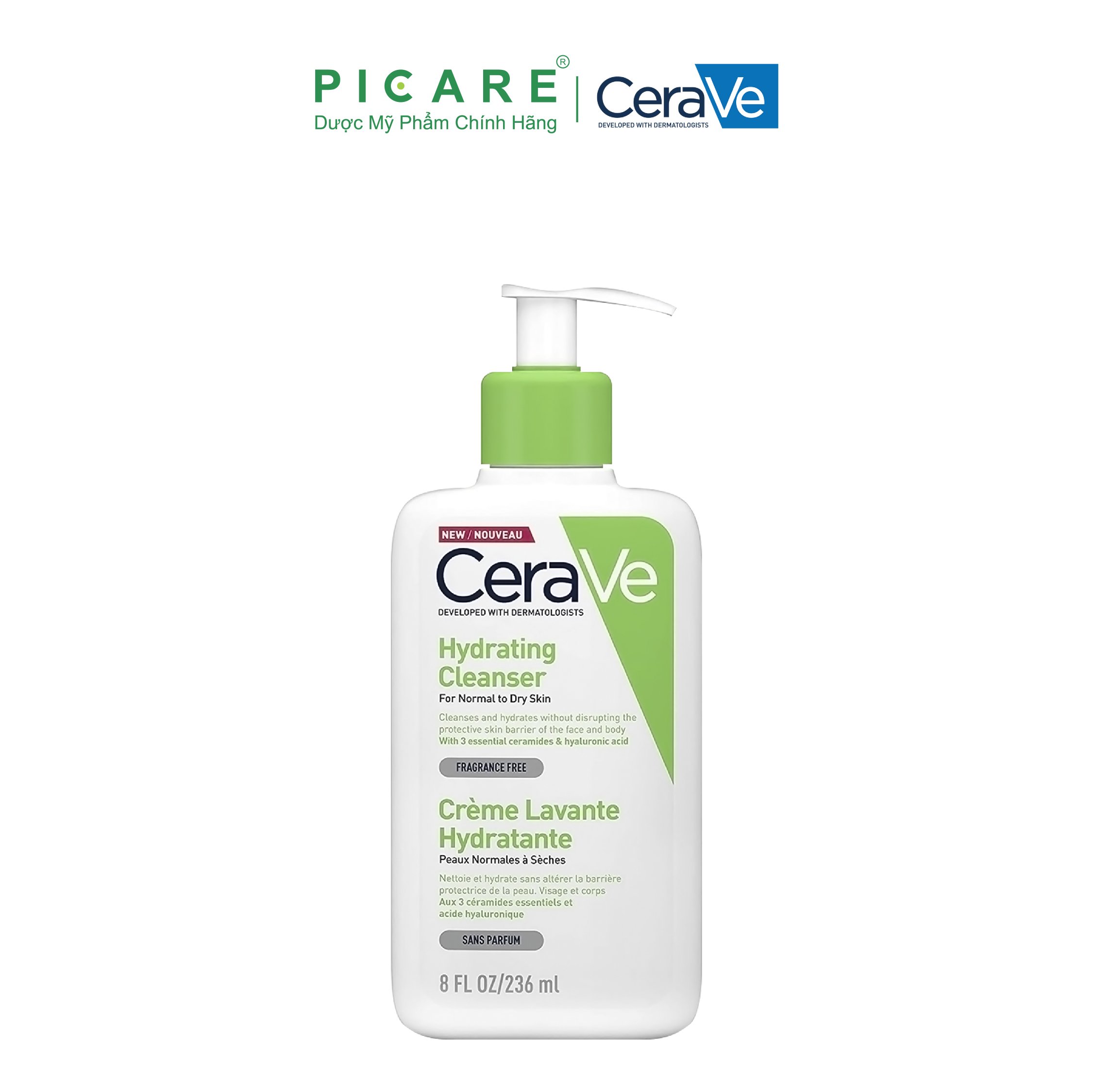 Sữa Rửa Mặt Dịu Nhẹ Cho Da Khô CeraVe Hydrating Cleanser 236ml